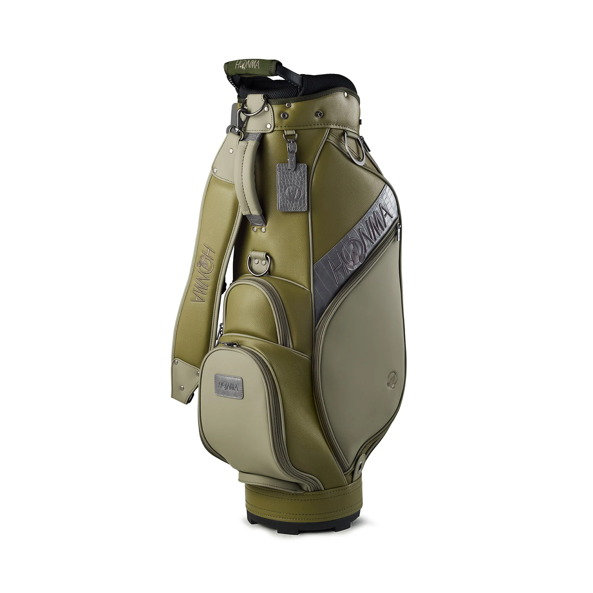 Faux Crocodile Cart Bag - Khaki - Image 3